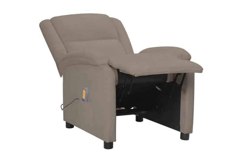 Massagefåtölj ljusgrå sammet - Ljusgrå - Kök & hushåll - Personvård & hälsa - Massage & välbefinnande - Massagestolar & massagefåtöljer