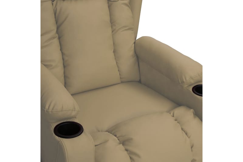 Massagefåtölj med uppresningshjälp cappuccino konstläder - Brun - Kök & hushåll - Personvård & hälsa - Massage & välbefinnande - Massagestolar & massagefåtöljer