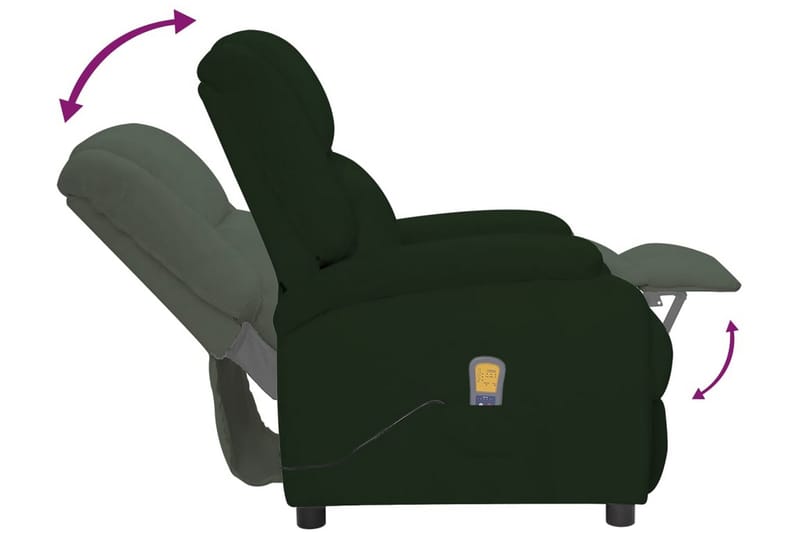 Massagefåtölj mörkgrön sammet - Mörkgrön - Kök & hushåll - Personvård & hälsa - Massage & välbefinnande - Massagestolar & massagefåtöljer