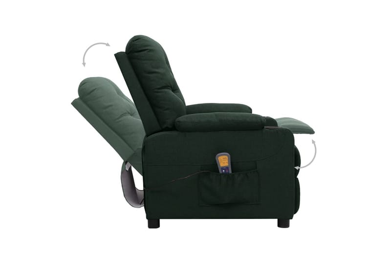 Massagefåtölj mörkgrön tyg - Grön - Kök & hushåll - Personvård & hälsa - Massage & välbefinnande - Massagestolar & massagefåtöljer