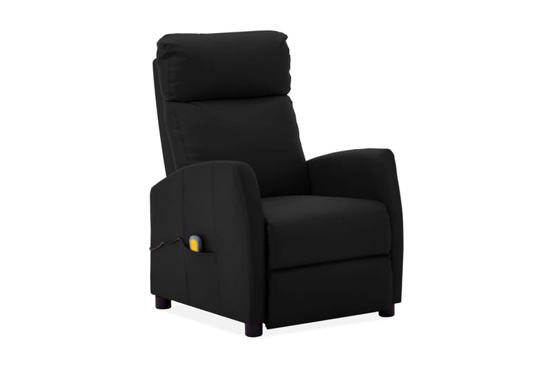 Massagefåtölj svart konstläder - Svart - Skinnfåtölj - Massagestolar & massagefåtöljer