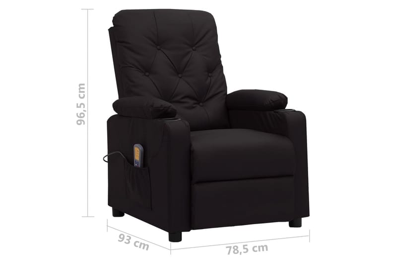 Massagefåtölj svart konstläder - Svart - Kök & hushåll - Personvård & hälsa - Massage & välbefinnande - Massagestolar & massagefåtöljer
