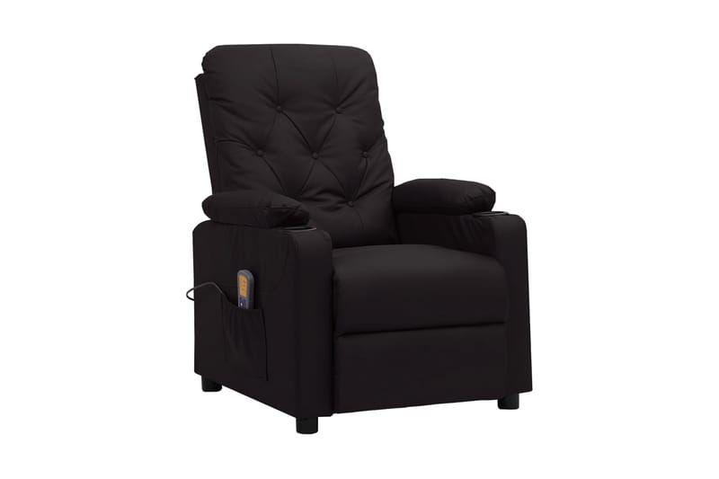 Massagefåtölj svart konstläder - Svart - Kök & hushåll - Personvård & hälsa - Massage & välbefinnande - Massagestolar & massagefåtöljer