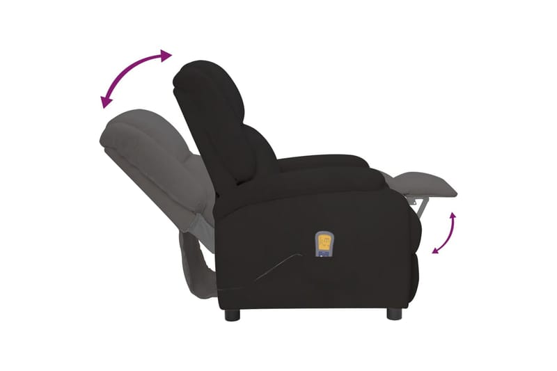 Massagefåtölj svart sammet - Svart - Kök & hushåll - Personvård & hälsa - Massage & välbefinnande - Massagestolar & massagefåtöljer
