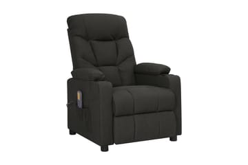 Massagefåtölj svart tyg
