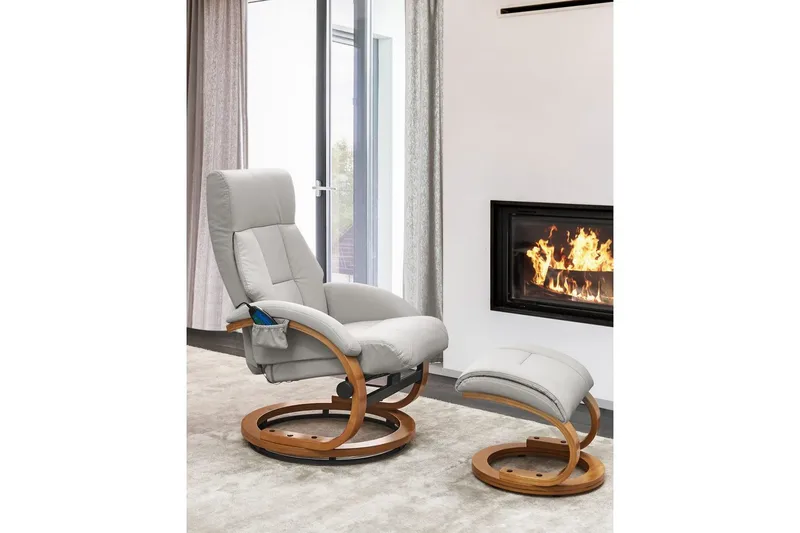 Massagestol Force - Grå, ljust trä - Kök & hushåll - Personvård & hälsa - Massage & välbefinnande - Massagestolar & massagefåtöljer