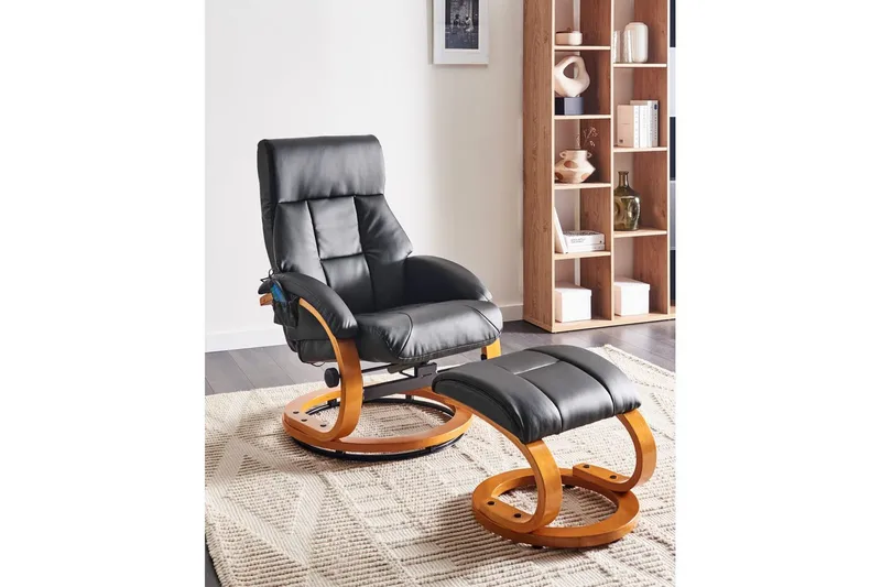 Massagestol Force - Svart, ljust trä - Kök & hushåll - Personvård & hälsa - Massage & välbefinnande - Massagestolar & massagefåtöljer