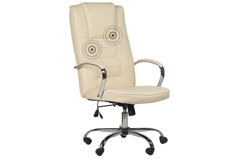 Massagestol Grandeur Beige/Silver, Beige/Silver