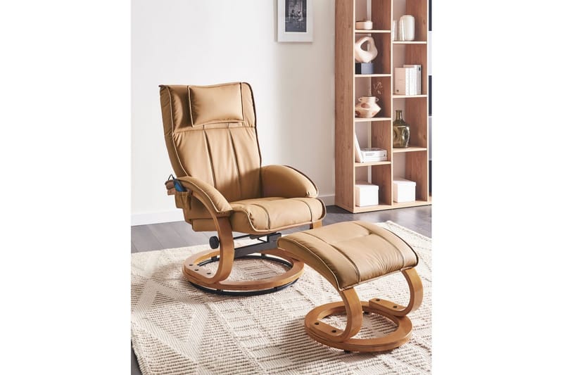 Massagestol Majestic - Brunt, ljust trä - Kök & hushåll - Personvård & hälsa - Massage & välbefinnande - Massagestolar & massagefåtöljer