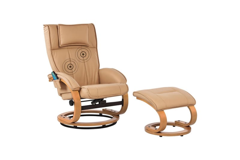 Massagestol Majestic - Brunt, ljust trä - Kök & hushåll - Personvård & hälsa - Massage & välbefinnande - Massagestolar & massagefåtöljer
