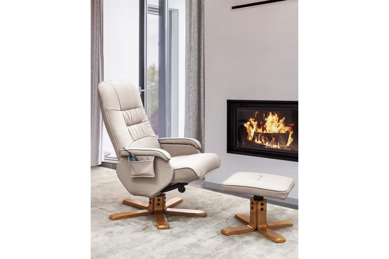 Massagestol Relaxpro - Beige, ljust trä - Kök & hushåll - Personvård & hälsa - Massage & välbefinnande - Massagestolar & massagefåtöljer