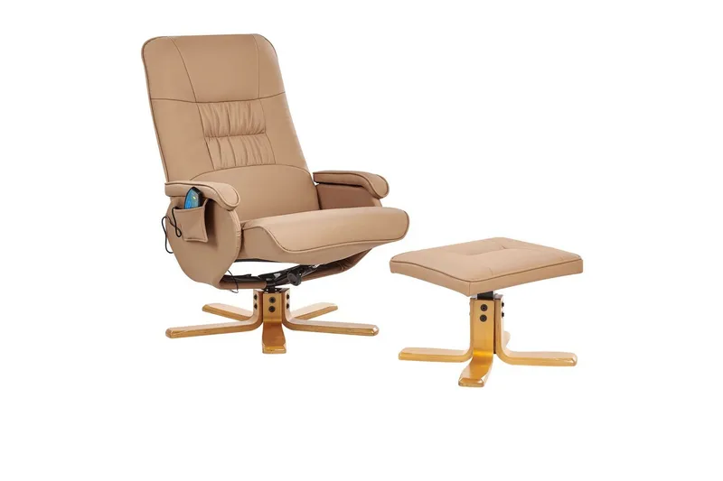 Massagestol Relaxpro - Brunt, ljust trä - Kök & hushåll - Personvård & hälsa - Massage & välbefinnande - Massagestolar & massagefåtöljer