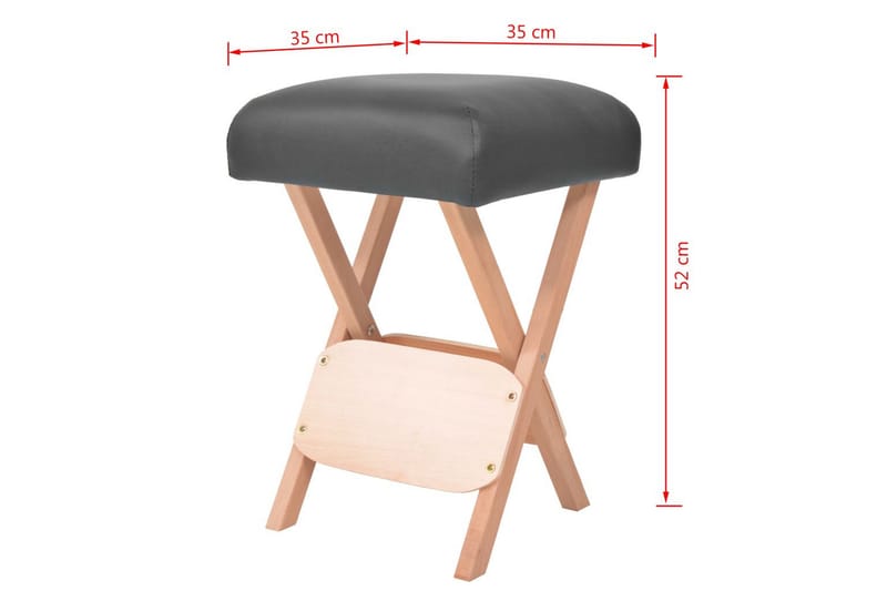 Hopfällbar massagepall med 12 cm tjock sits svart - Svart - Massagestolar & massagefåtöljer