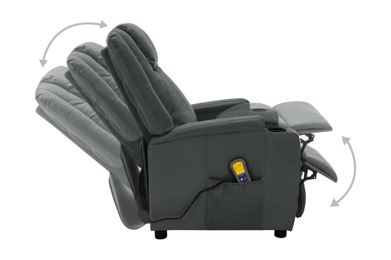 Massagefåtölj antracit konstläder - Grå - Kök & hushåll - Personvård & hälsa - Massage & välbefinnande - Massagestolar & massagefåtöljer
