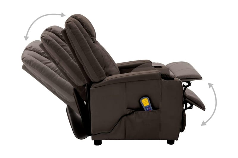 Massagefåtölj brun konstläder - Brun - Kök & hushåll - Personvård & hälsa - Massage & välbefinnande - Massagestolar & massagefåtöljer