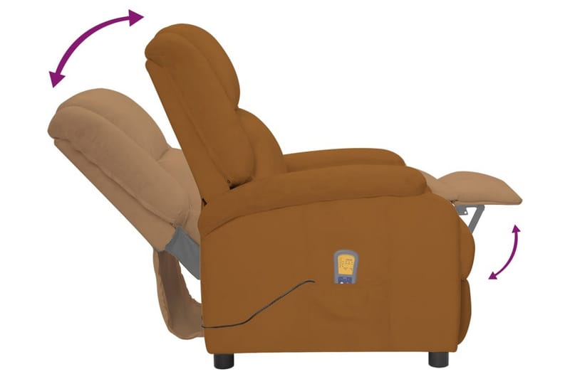 Massagefåtölj brun sammet - Brun - Kök & hushåll - Personvård & hälsa - Massage & välbefinnande - Massagestolar & massagefåtöljer