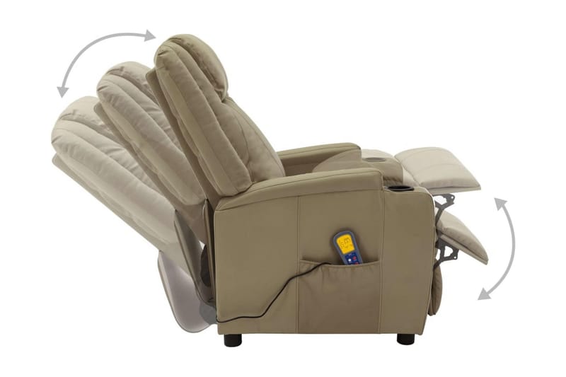 Massagefåtölj cappuccino konstläder - Brun - Kök & hushåll - Personvård & hälsa - Massage & välbefinnande - Massagestolar & massagefåtöljer