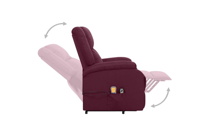 Massagefåtölj med uppresningshjälp lila tyg - Lila - Kök & hushåll - Personvård & hälsa - Massage & välbefinnande - Massagestolar & massagefåtöljer