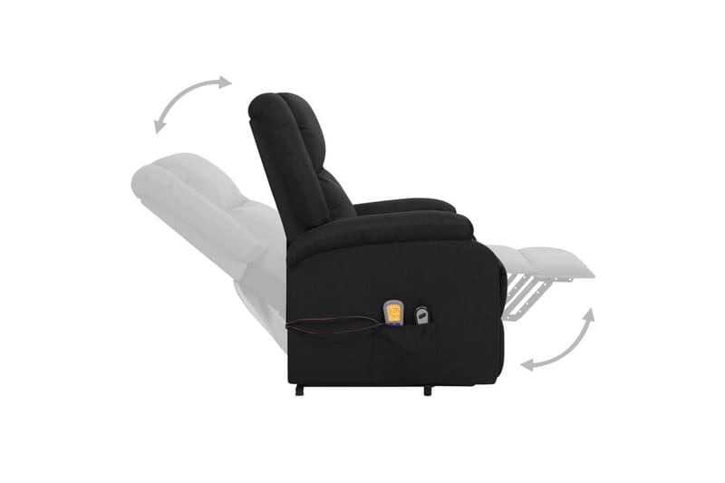 Massagefåtölj med uppresningshjälp svart tyg - Svart - Kök & hushåll - Personvård & hälsa - Massage & välbefinnande - Massagestolar & massagefåtöljer