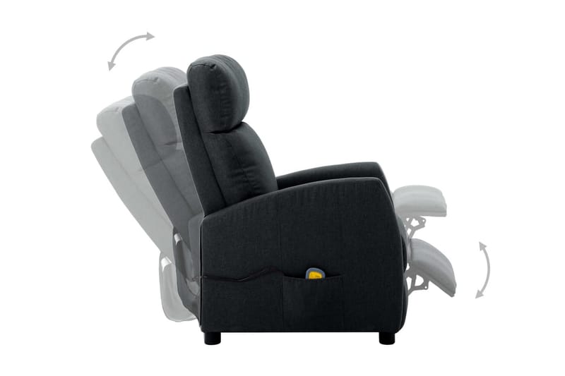Massagefåtölj mörkgrå tyg - Grå - Kök & hushåll - Personvård & hälsa - Massage & välbefinnande - Massagestolar & massagefåtöljer