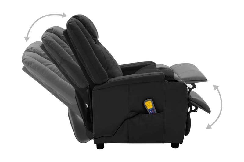 Massagefåtölj svart konstläder - Svart - Kök & hushåll - Personvård & hälsa - Massage & välbefinnande - Massagestolar & massagefåtöljer