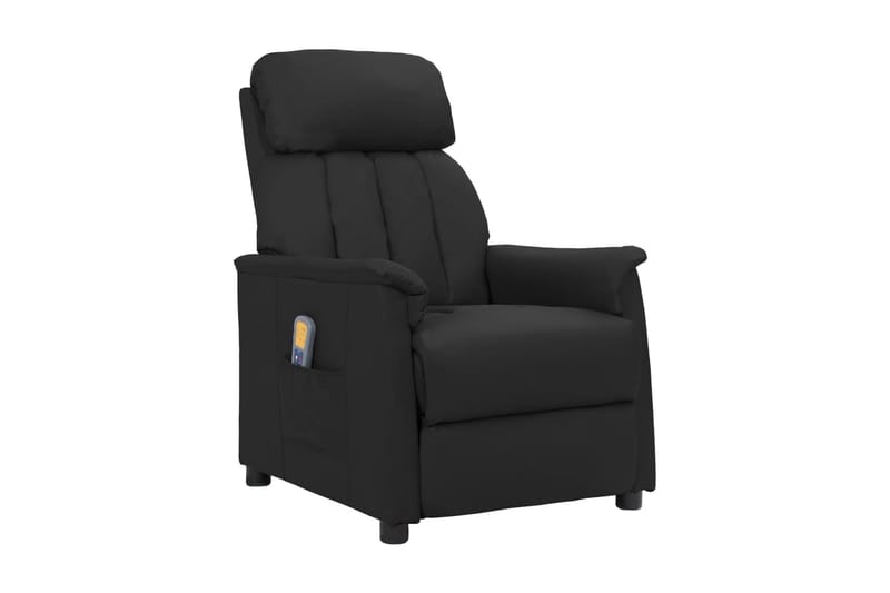 Massagefåtölj svart konstläder - Svart - Massagestolar & massagefåtöljer