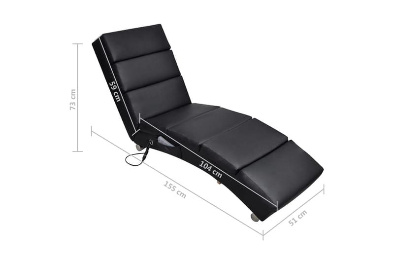 Massagefåtölj svart konstläder - Svart - Kök & hushåll - Personvård & hälsa - Massage & välbefinnande - Massagestolar & massagefåtöljer