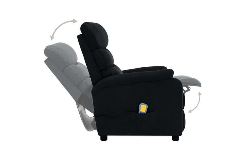 Massagefåtölj svart tyg - Svart - Kök & hushåll - Personvård & hälsa - Massage & välbefinnande - Massagestolar & massagefåtöljer