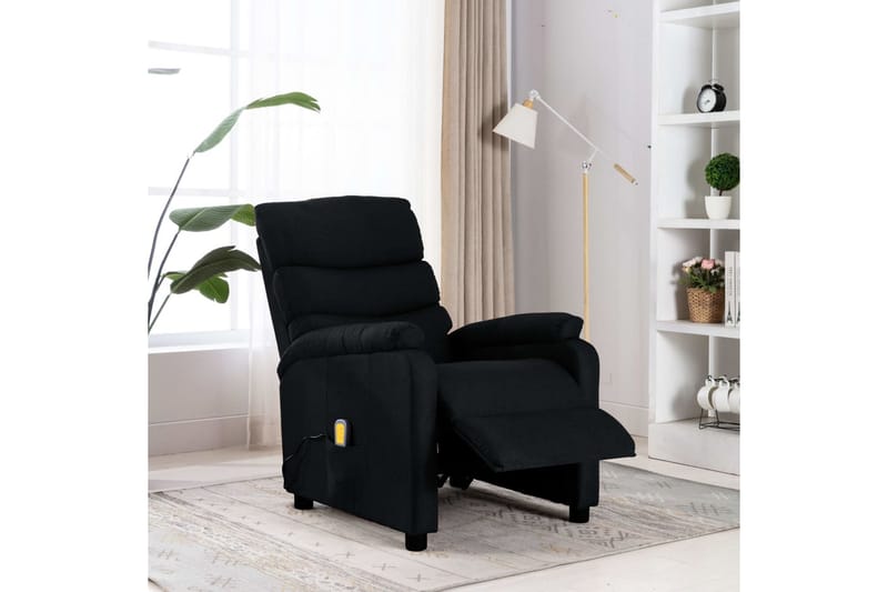 Massagefåtölj svart tyg - Svart - Kök & hushåll - Personvård & hälsa - Massage & välbefinnande - Massagestolar & massagefåtöljer