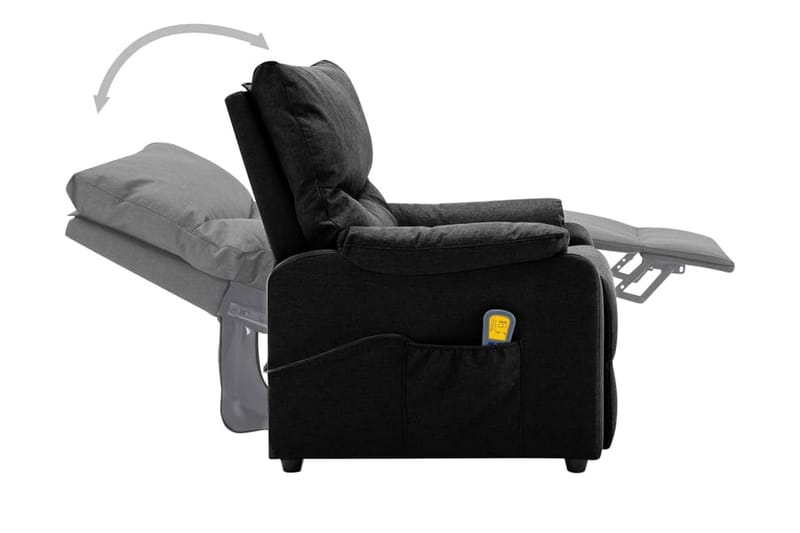 Massagefåtölj svart tyg - Svart - Kök & hushåll - Personvård & hälsa - Massage & välbefinnande - Massagestolar & massagefåtöljer