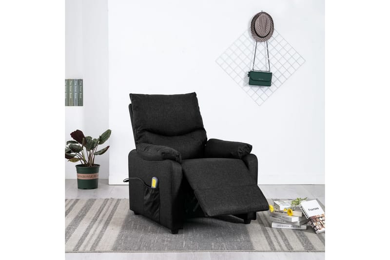 Massagefåtölj svart tyg - Svart - Kök & hushåll - Personvård & hälsa - Massage & välbefinnande - Massagestolar & massagefåtöljer