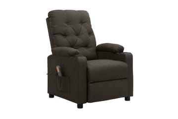 Massagefåtölj taupe tyg