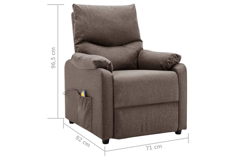 Massagefåtölj taupe tyg - Taupe - Kök & hushåll - Personvård & hälsa - Massage & välbefinnande - Massagestolar & massagefåtöljer