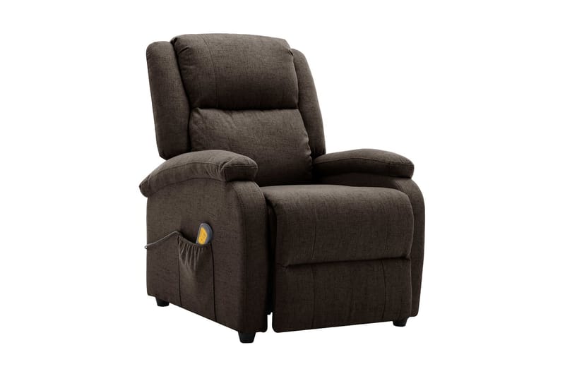 Öronlappsfåtölj recliner mörkbrun tyg - Mörkbrun - Möbler - Vardagsrum - Fåtöljer - Biofåtöljer & reclinerfåtöljer