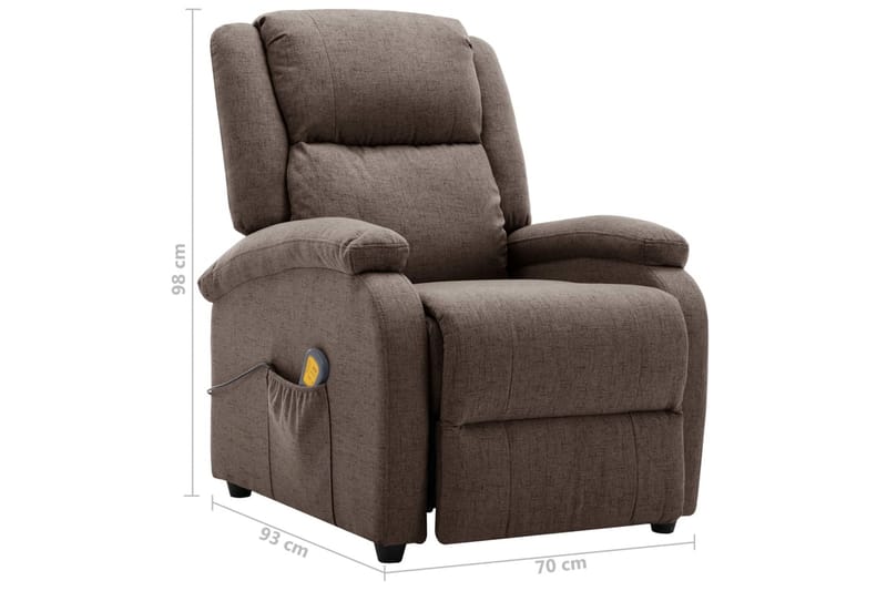 Öronlappsfåtölj recliner taupe tyg - Taupe - Möbler - Vardagsrum - Fåtöljer - Biofåtöljer & reclinerfåtöljer