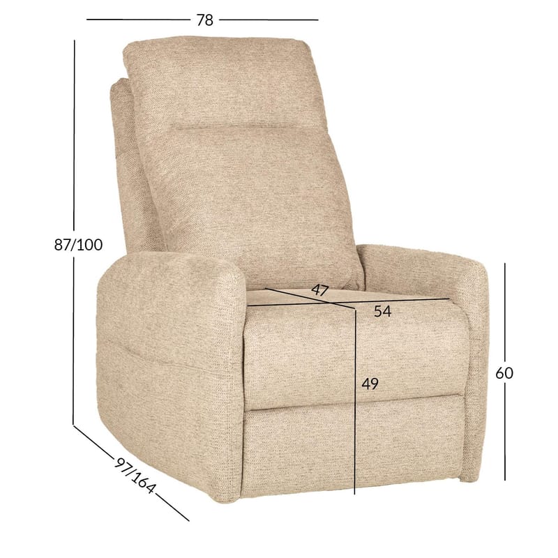 Reclinerfåtölj Gränor med elektrisk mekanism och massagefunktion - Beige - Kök & hushåll - Personvård & hälsa - Massage & välbefinnande - Massagestolar & massagefåtöljer