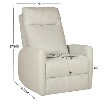 Reclinerfåtölj Gränor med elektrisk mekanism och massagefunktion - blågrå - Kök & hushåll - Personvård & hälsa - Massage & välbefinnande - Massagestolar & massagefåtöljer
