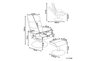 Reclinerfåtölj Legend - Beige, Silver - Kök & hushåll - Personvård & hälsa - Massage & välbefinnande - Massagestolar & massagefåtöljer