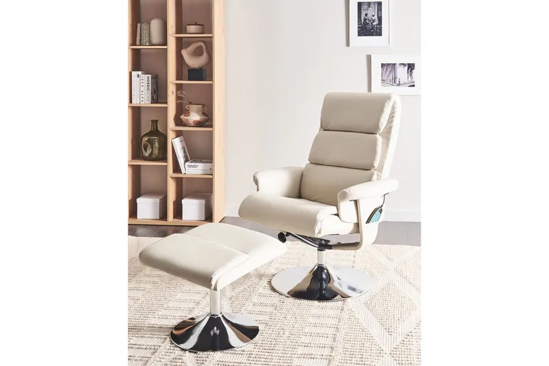 Reclinerfåtölj Legend - Beige, Silver - Kök & hushåll - Personvård & hälsa - Massage & välbefinnande - Massagestolar & massagefåtöljer