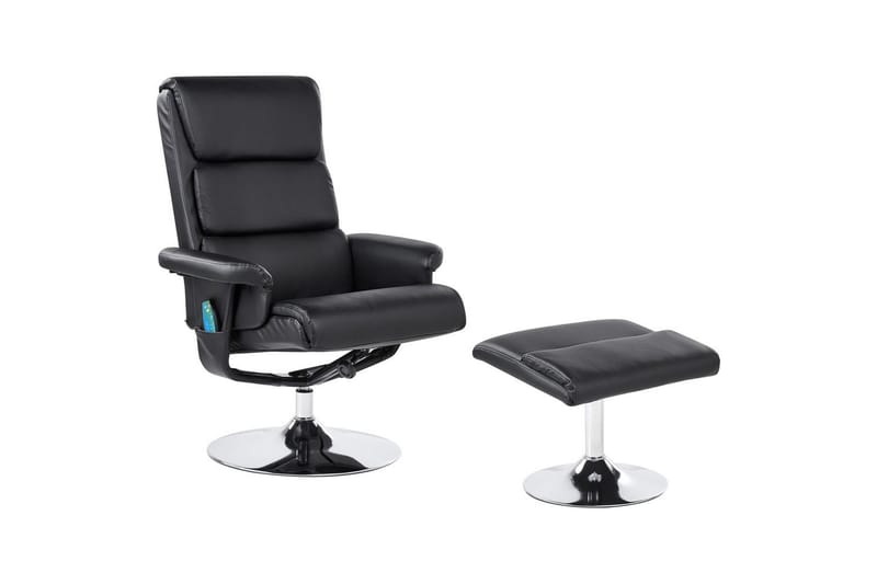 Reclinerfåtölj Legend, Svart, Silver