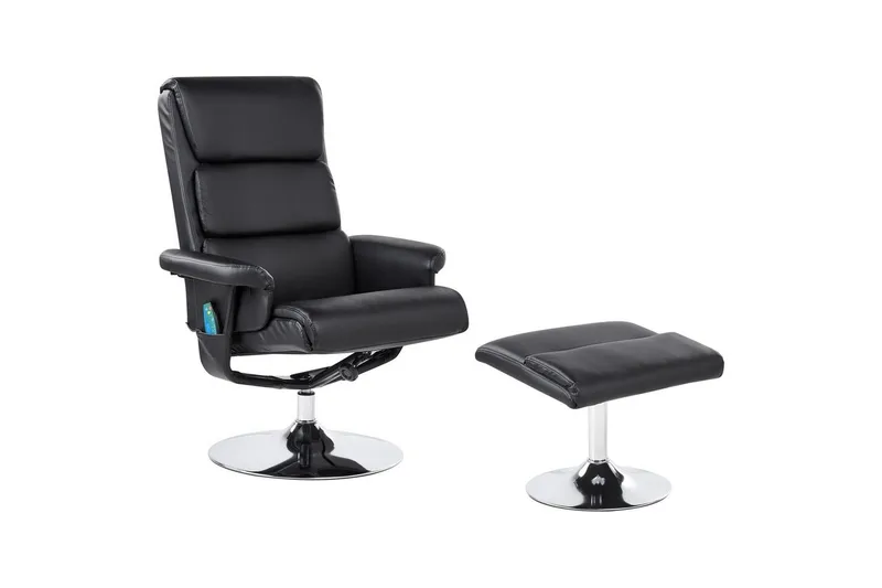 Reclinerfåtölj Legend, Svart, Silver