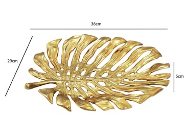 Ivora Dekorationsskål Monstera i aluminium - guld - Kök & hushåll - Servering & dukning - Annat för Dukning & Servering - Uppläggning