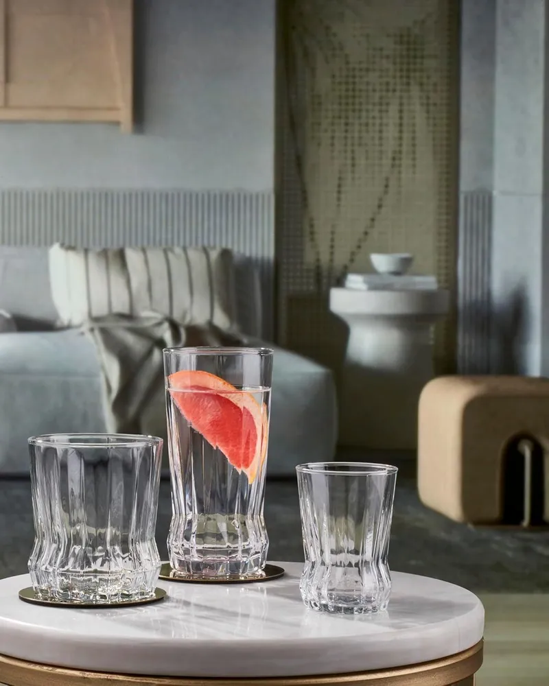 Aldren Glasservis (18 delar) 7x7x14 cm - Transparent - Kök & hushåll - Servering & dukning - Dricksglas - Drinkglas & highballglas