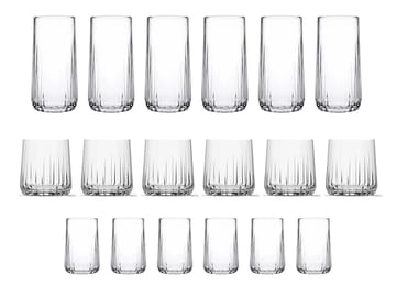 Berriaren Glasset (18 delar) 17x32x32 cm - Transparent - Kök & hushåll - Servering & dukning - Dricksglas - Drinkglas & highballglas