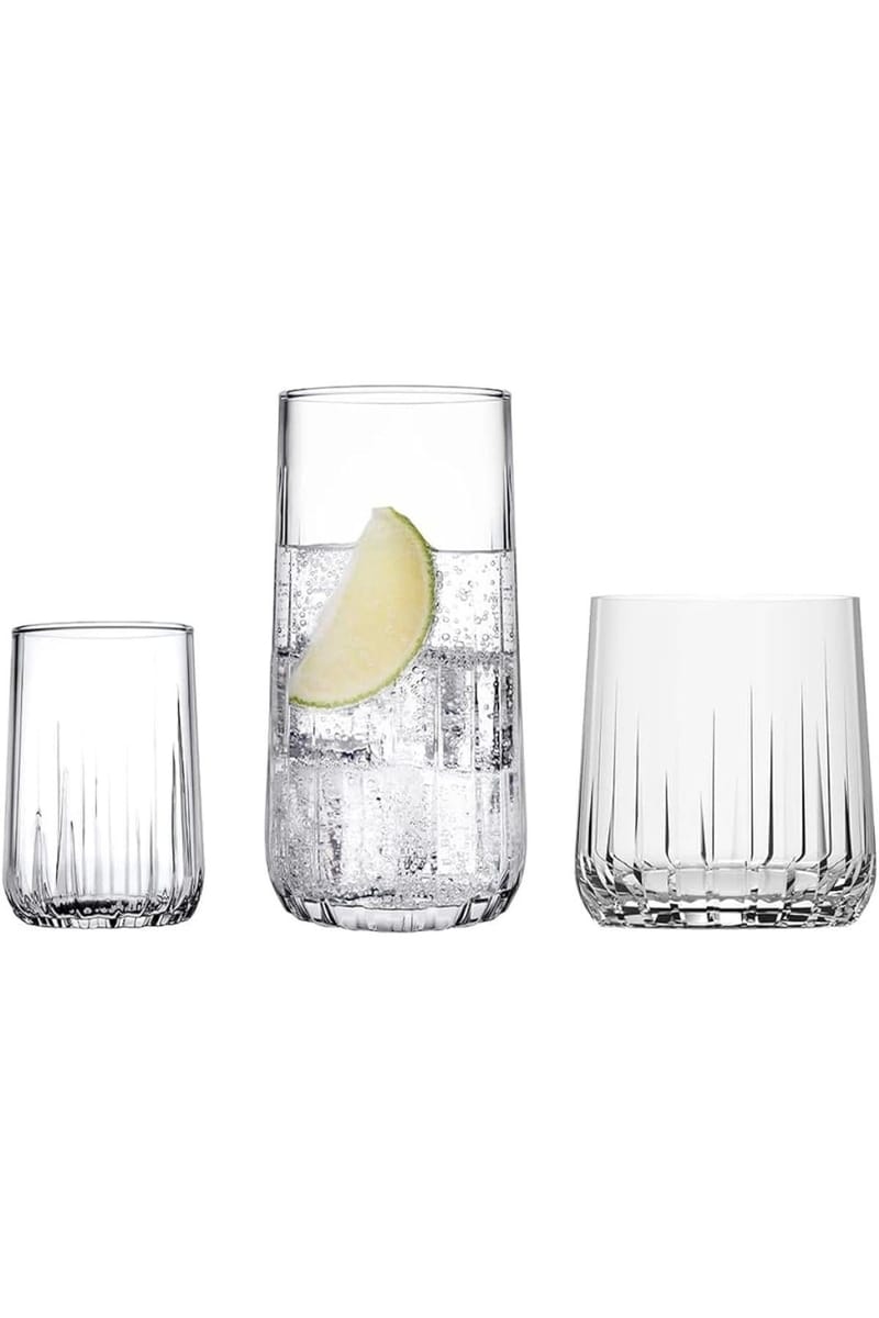 Berriaren Glasset (18 delar) 17x32x32 cm, Transparent