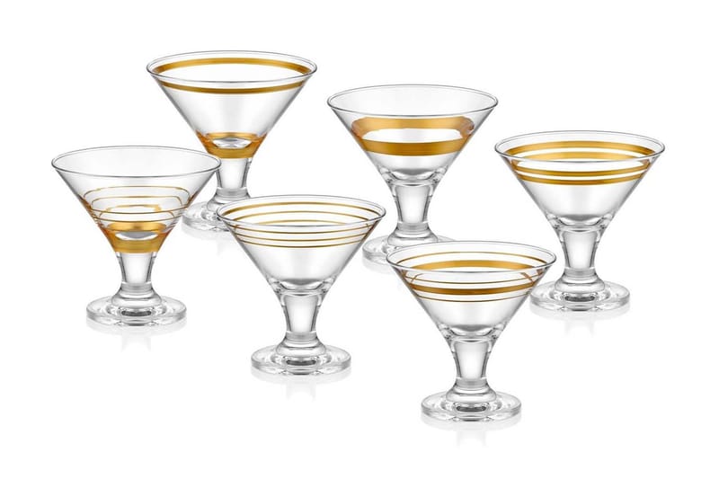 GLASS SET 6-pack Guld - Cocktailglas