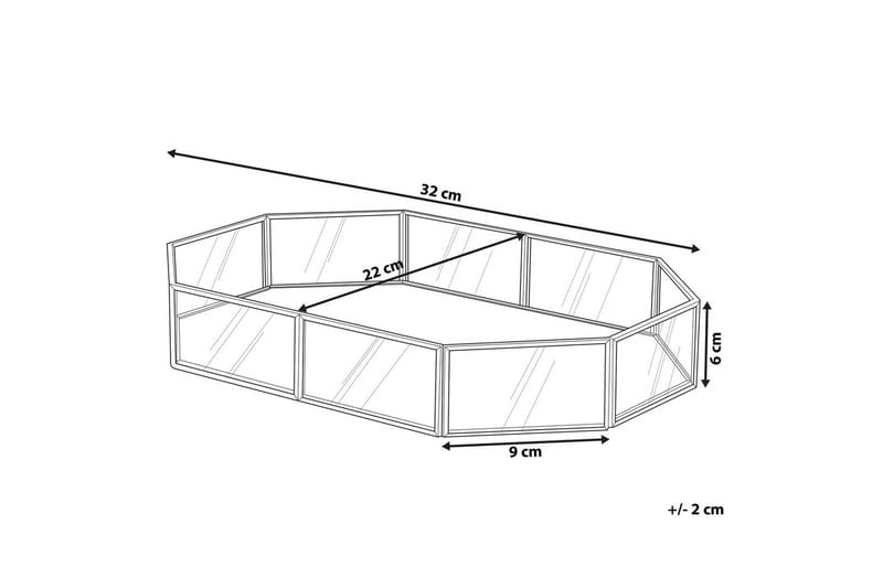 Bricka Chabris Guld/transparent - Guld/transparent - Kök & hushåll - Servering & dukning - Fat & brickor - Serveringsfat & serveringsbricka