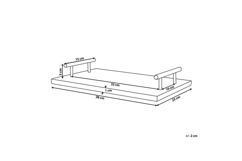 Bricka Dimari Svart/guld - Svart/guld - Kök & hushåll - Servering & dukning - Fat & brickor - Serveringsfat & serveringsbricka