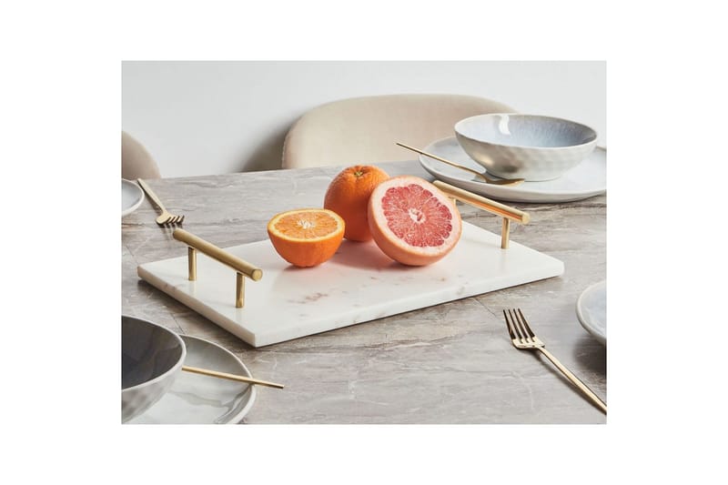 Bricka Dimari Vitt/guld - Vitt/guld - Kök & hushåll - Servering & dukning - Fat & brickor - Serveringsfat & serveringsbricka