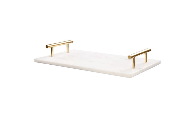 Bricka Dimari Vitt/guld, Vitt/guld